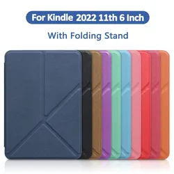 Foldable Stand Case For Kindle 2022 New 6 Inch 11th Generation C2V2L3 Magnetic Protective Shell Flip E-book Cover Pouch Funda