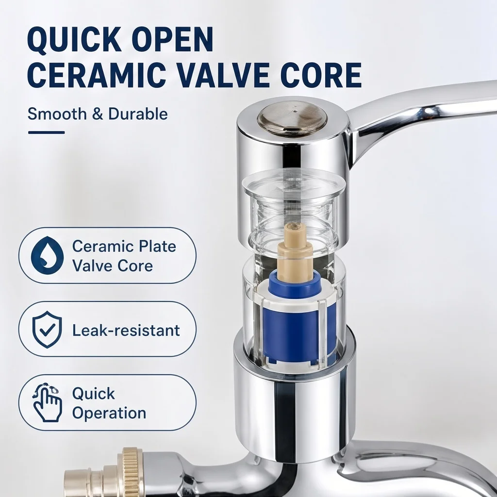 Faucet Tap Ceramic No Control Classic Basin Faucets Bathroom Faucets Genuine
