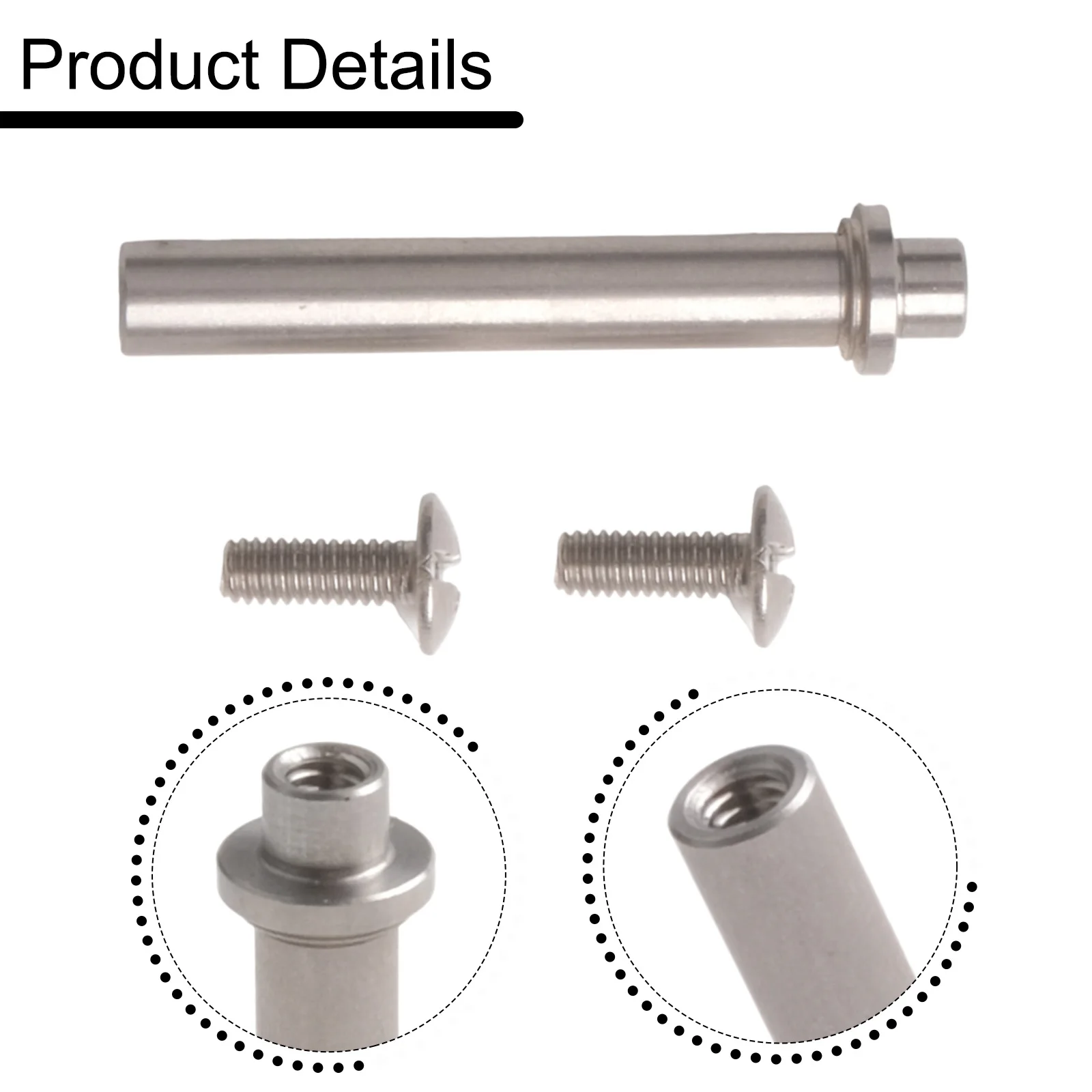 1/5 Stück Angelrollen-Griffstange, Kipphebelarm, Metall-Ersatzteil mit Schrauben für DIY-Reparatur, Silber, 28,9 x 4 mm – Detail 7