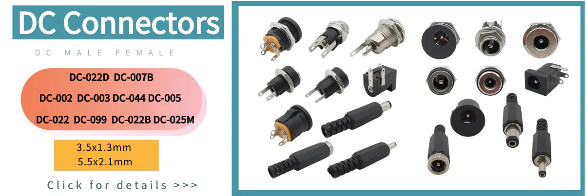 2/5/10 Stück Silberner Metall-DC-Stecker 5,5x2,1mm/5,5mm x 2,5mm mit gelbem Federkopf 5,5*2,1/5,5*2,5mm DC099 – Detail 1
