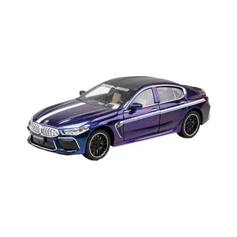 1:24 bmw m8 supercar simulation druckguss legierung auto modell sound und licht zurückziehen druckguss kinder spielzeug sammlung geschenk