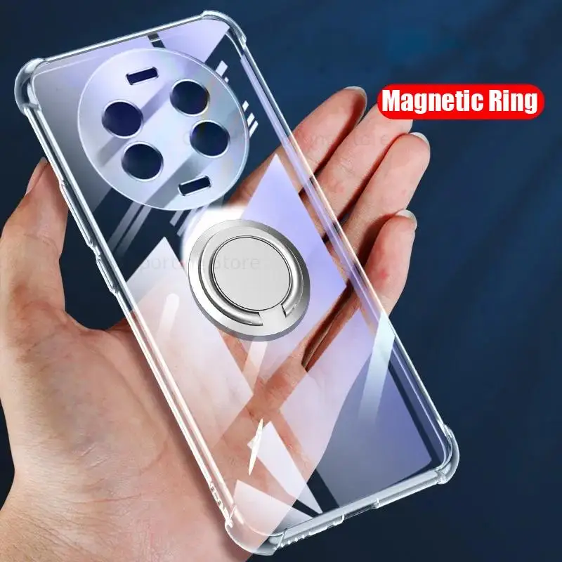 

Funda Magnetic Ring Stand Soft Cover For Xiaomi 13 Ultra Crystal Transparent Shockproof Phone Case For Mi 13 12 12T Pro 11 Ultra