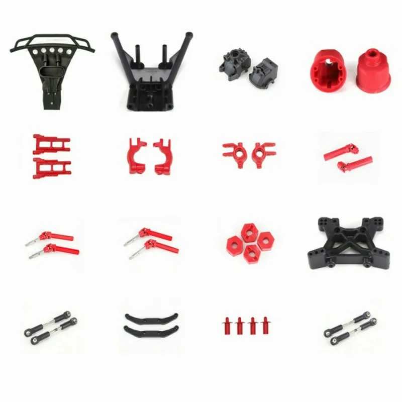 

Аксессуары REMO HOBBY, все автомобильные детали, модернизация переднего предотвращения столкновений, красная версия, композитные нейлоновые детали настроения