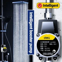 Deli 24V Booster Pump Brushless Water Pump Automatic Pressure Controller Home Boost Water Heater for Sprinklers Shower