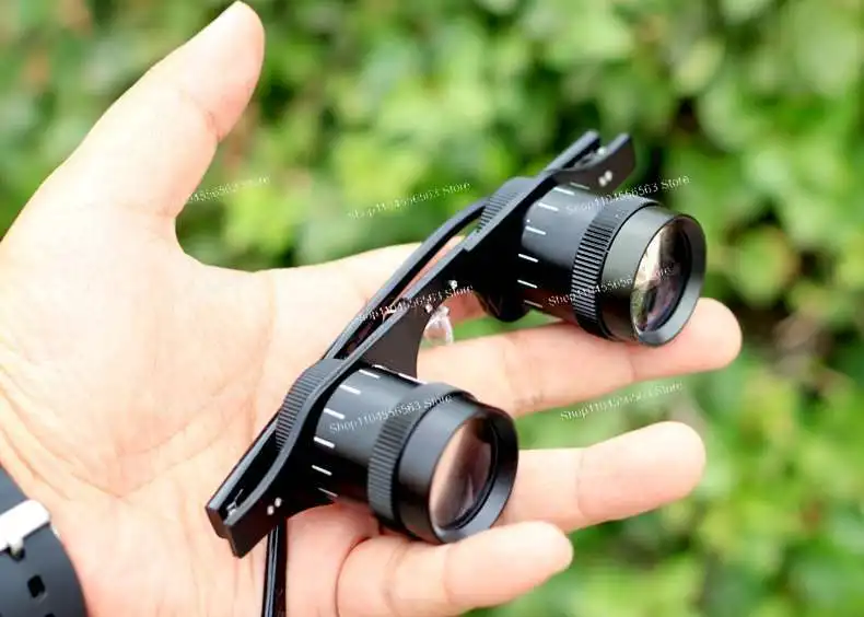 3.5X Binocular Magnifier Hands-Free Telescopic Lens for Outdoor Fishing and Close-Up Observation