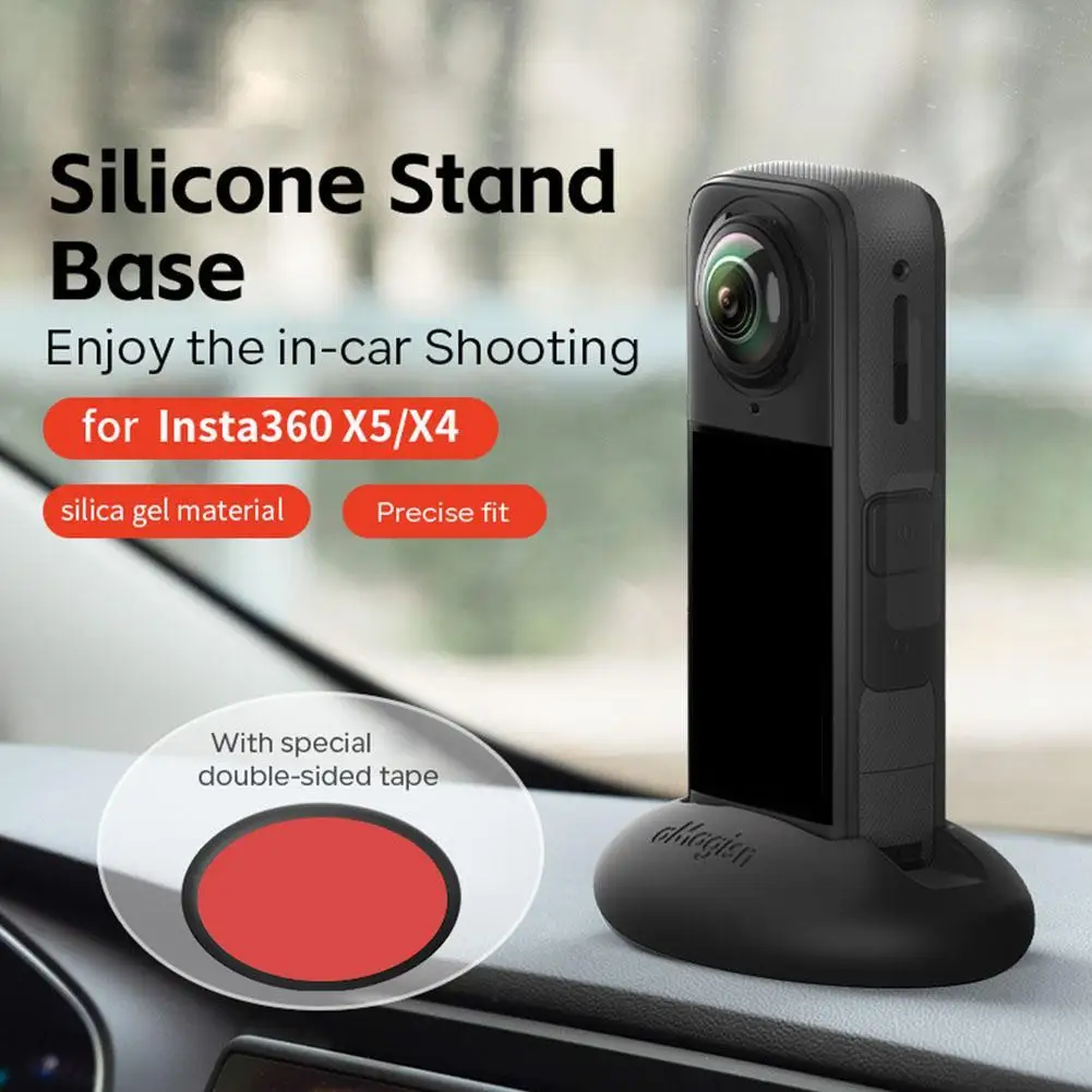 

for Insta360 X5/X4 Adhesive Car Mount Waterproof For Desktop Car Silicone Base Anti Scratch For Insta360 X5 Camera Accessory