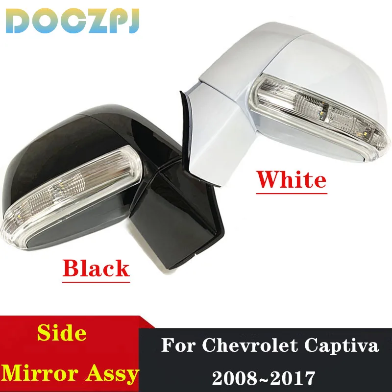 

96818102 96818253 Car OutSide Side RearView Mirror Assembly For Chevrolet Captiva 2008~2017 6/8PINS Auto Folding With Lamp