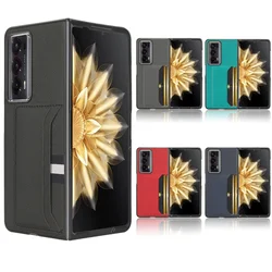 For Honor Magic V2 Case Multiple card slots Litchi Skin PU Leather and PC Book Cover For Honor Magic V2 Phone Case