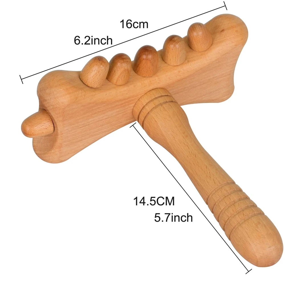 Wood Therapy Tools for Body Shaping, Anti Cellulite - Relief Soreness - Gua Sha | Lymphatic Drainage Wood Therapy Massage Tools view 6