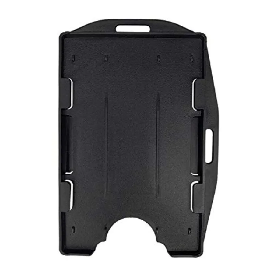 

Double Sided ID Badge Holders Hard Plastic Id Card Holder for Lanyard Horizontal and Vertical Dual-Use Hold 2 ID Cards