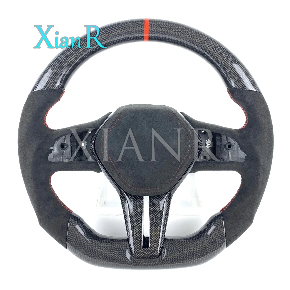 Customized black Alcantara Leather honeycomb carbon fiber steering wheel for Infiniti Q50 Q60 Q60S 2018 2019 2020 2021 2022