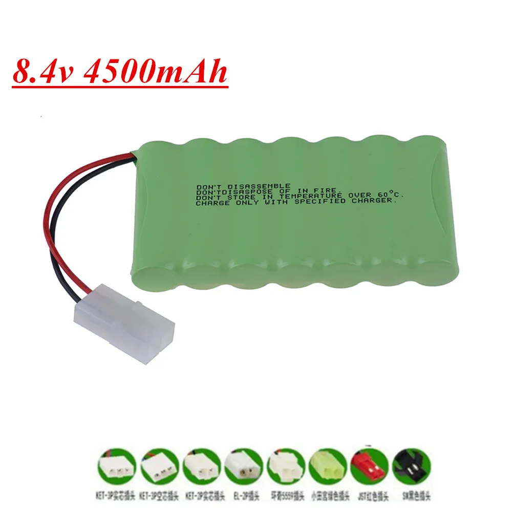 Akumulator 4,8 V/6 V/7,2 V/8,4 V/9,6 V 4500 mAh AA Nimh do zabawek Rc Samochody Czołgi Robot Pistolety Łodzie Akumulator Ni-MH 9,6 V 1 szt.