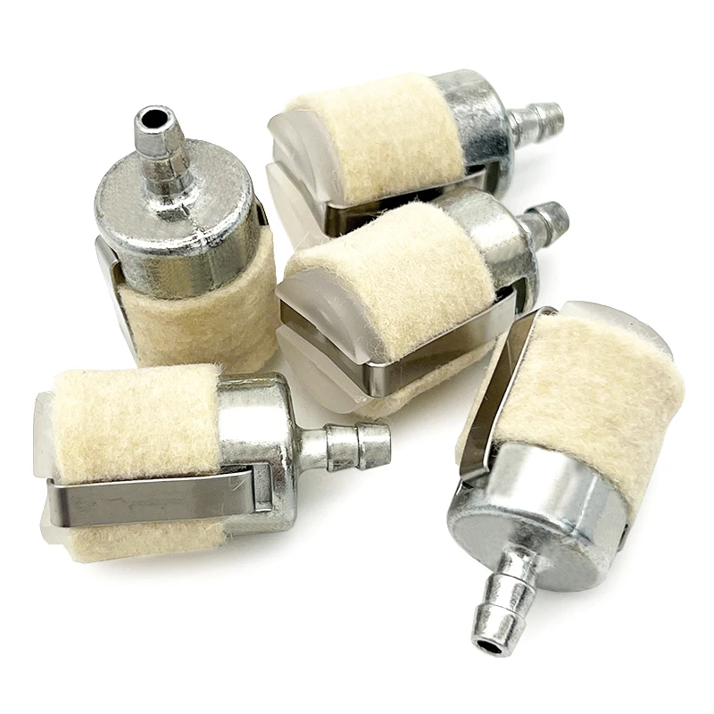 5-10Pieces Fuel Filter with Excellent Filtering Effect Is Suitable for Garden Machinery Equipment Brush Cutters and Chainsaws