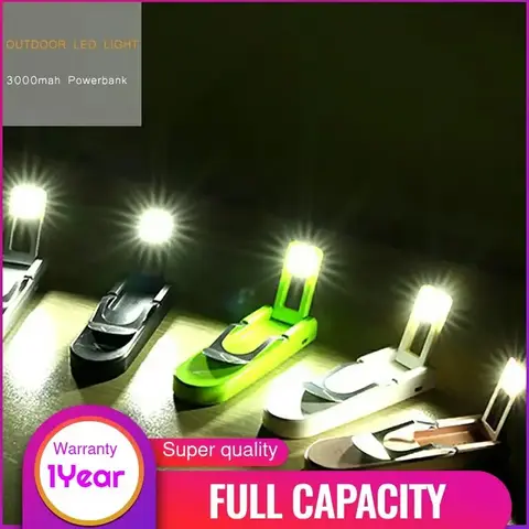 FERISING Power Bank Real 3000mAh with Outdoor travel LED Light Portable Backup Battery Charger Powerbank Desk Lamp