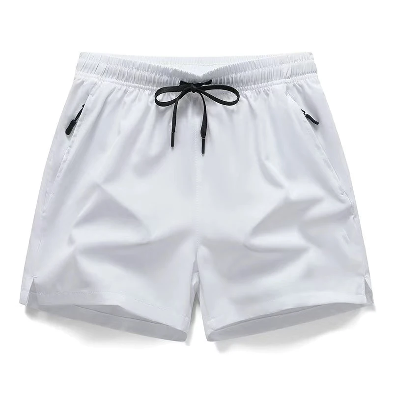 Men's Summer Thin Ice Silk Qui Dry Casual orts Beach Loose Fit Straight Leg Pants Breathable Lightweight Sportswear