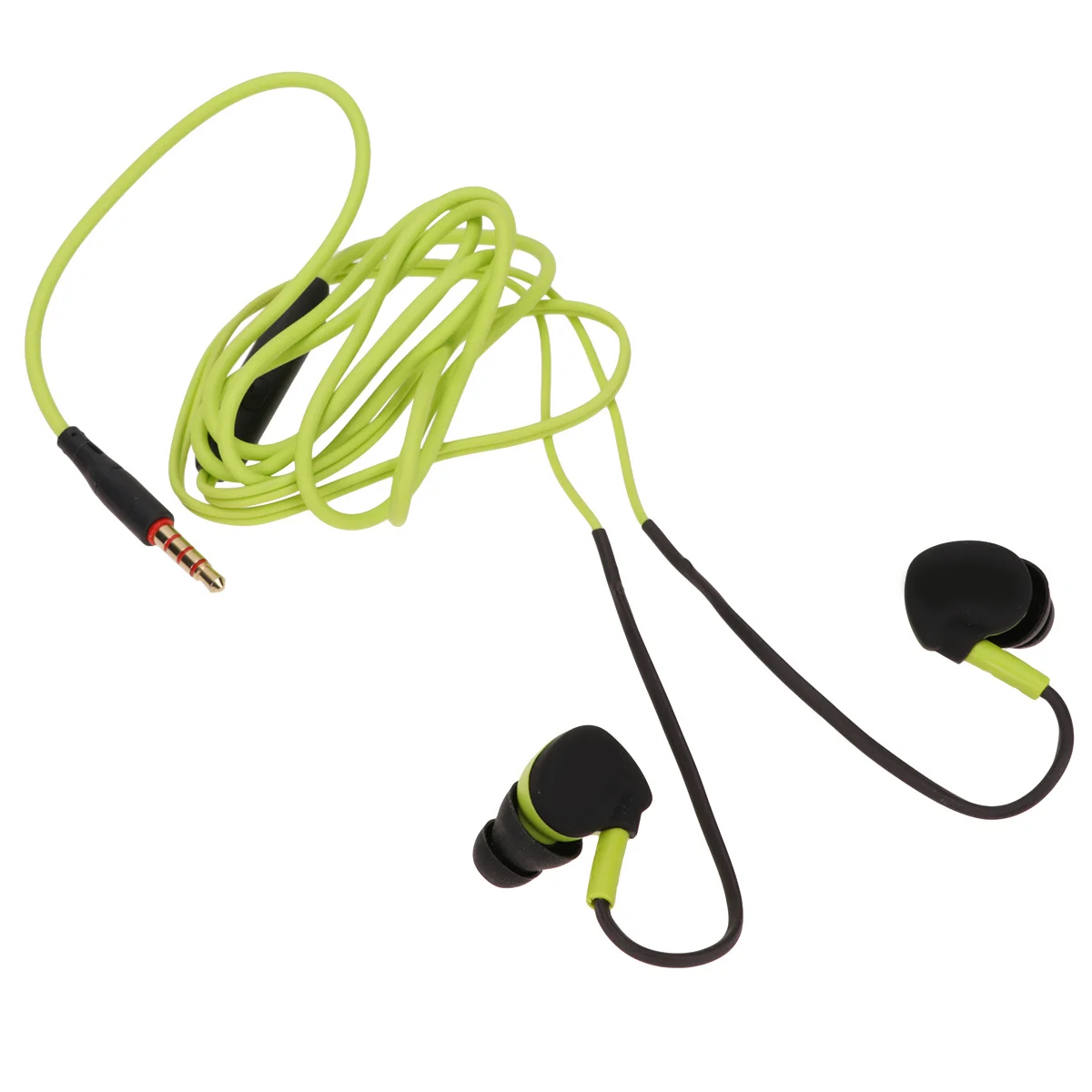 

Memory Wire In Ear Earbuds 3.5Mm Waterproof Sweatproof Bass Headset For Workout Green Audio Jack Portable Audio Device
