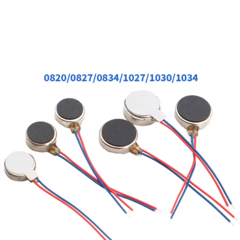 2PCS 0820/0827/0834/1027/1030/1034 3V Coin DC Phone Vibrates Flat Vibration Motor