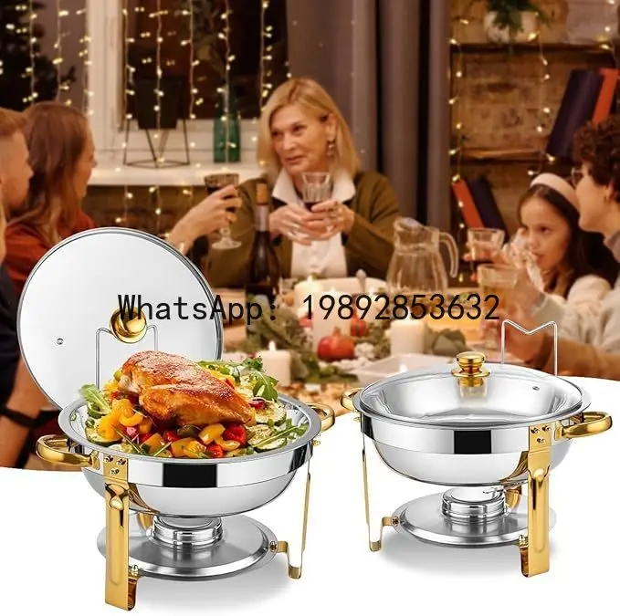 

PYJ Stainless Steel Buffet Stove Round 4.5L Disassembly Stove Hotel Buffet Stove