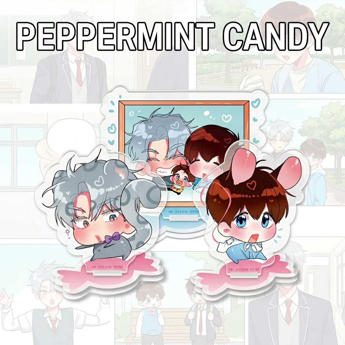 Anime Gift Minty Fresh 10cm Acrylic Stand Set MF Collectible Merch Desk Decor Halloween Fan Display New Keychain