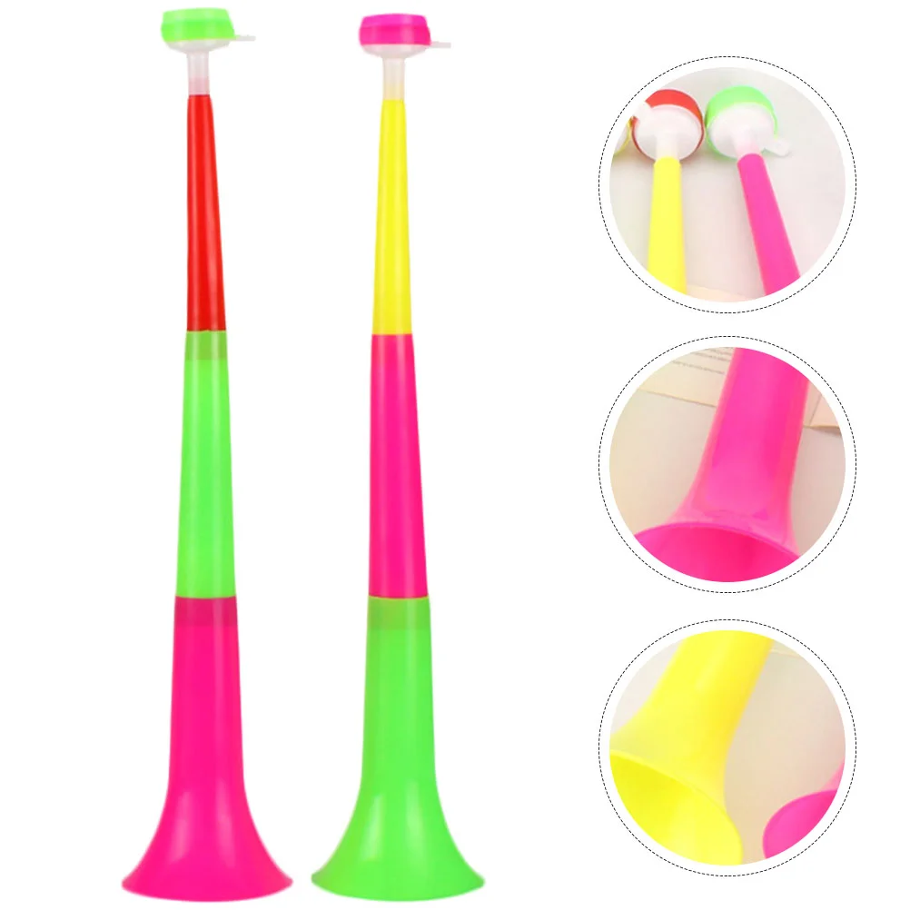 Portable Plastic Toy Trumpet with Telescopic Design for Football Game Cheering and Stadium Horn Effect