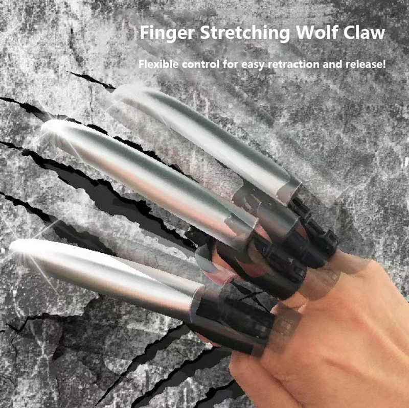 3 stücke/6 stücke Lustige Anime Cosplay Wolf Krallen Finger Tragen Versenkbare Kunststoff Krallen Coole Falten Mechanische Finger antistress Spielzeug – Detail 5