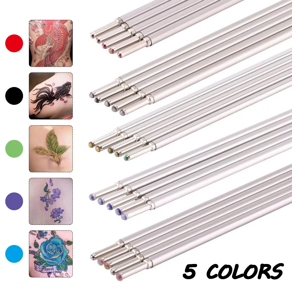 20/10/5pcs Professional Colorful Tattoo Transfer Pen For Drawing Flash On Skin Tattoo Marker Pen Tattoo Accessories