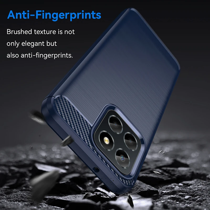 Fashion Carbon Fibre Silicone Case For Honor X5 X6 X6A X7 X7A X7B X8A X8B X9A X9B X30I X40 X50 Pro X50 GT Shockproof Phone Cover