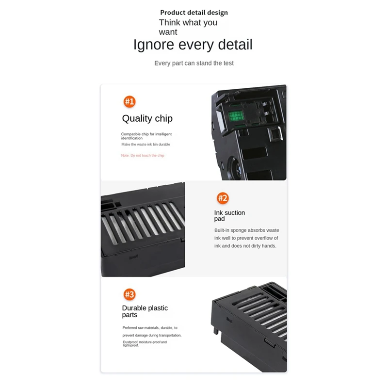 Caja de mantenimiento de impresora piezas, caja de mantenimiento ABS adecuada para Canon MC-G01, CANON GX6080, 7080, 6010, 7010, 6020, almohadilla de tinta residual, 1 unidad