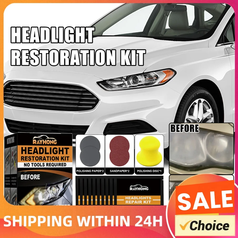 Car Headlight Restoration Set Ceramic Headlight Restoration Kit Headlamp Cover Scratch Remover for Car Taillight Headlight