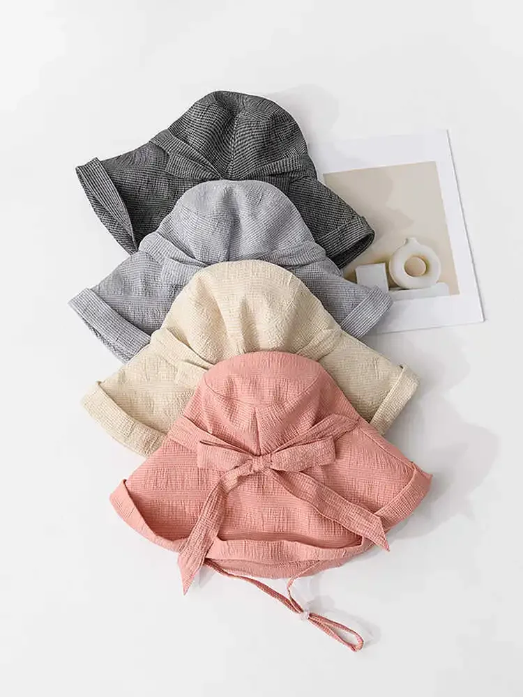 Стильная женская летняя складная панама с широкими полями и защитой от ультрафиолета, пляжная шляпа от солнца с бантом для рыбалки на открытом воздухе