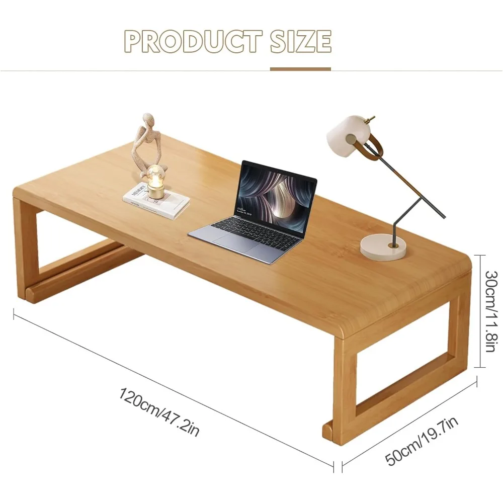 Versatile Bamboo Folding Tea Table for Japanese-Style, Office, and Living Spaces