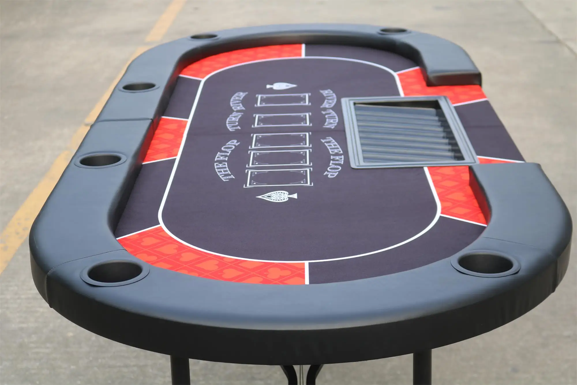 مصنع مخصص 6-10 مقاعد الصلب الساق طاولة البوكر تصميم سهل الطي تكساس عقد Em الجدول #2