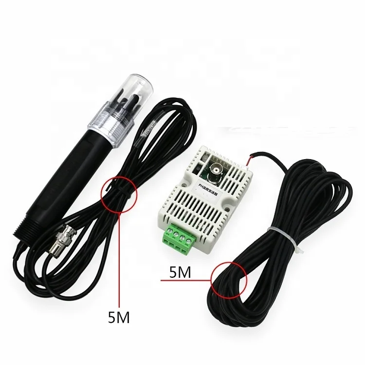 Fish Pool 0-14PH 0-5V 0-10V 4-20mA RS485 Modbus Output Agriculture Probe Anti-corrosion FDR Water Quality PH Sensor