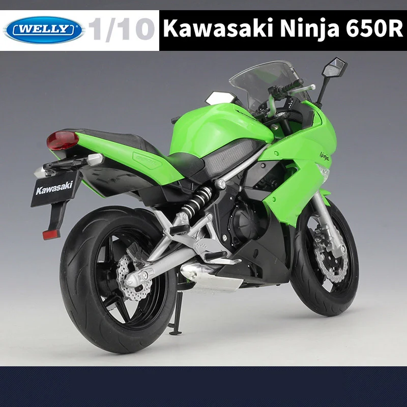 WELLY 1:10 Kawasaki Ninja 650R Legering Sport Motorfiets Model Diecasts Metal Street Racing Motorcycle Model Simulatie Kids Geschenken