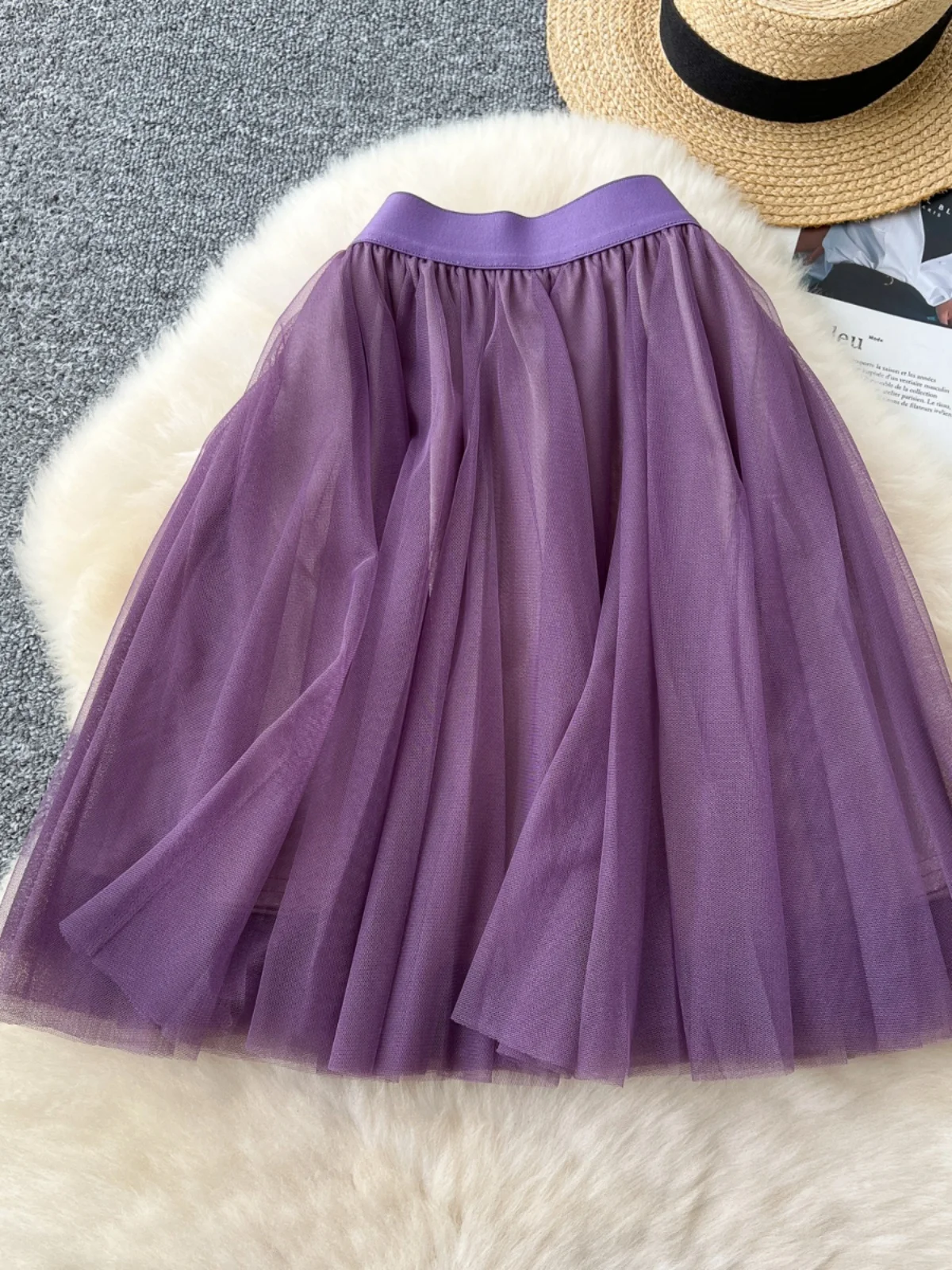High Waist Me f Skirt Women's  Color Elastic Design Slimming ort Skirt Korean Sle Commute A-Line Skirt