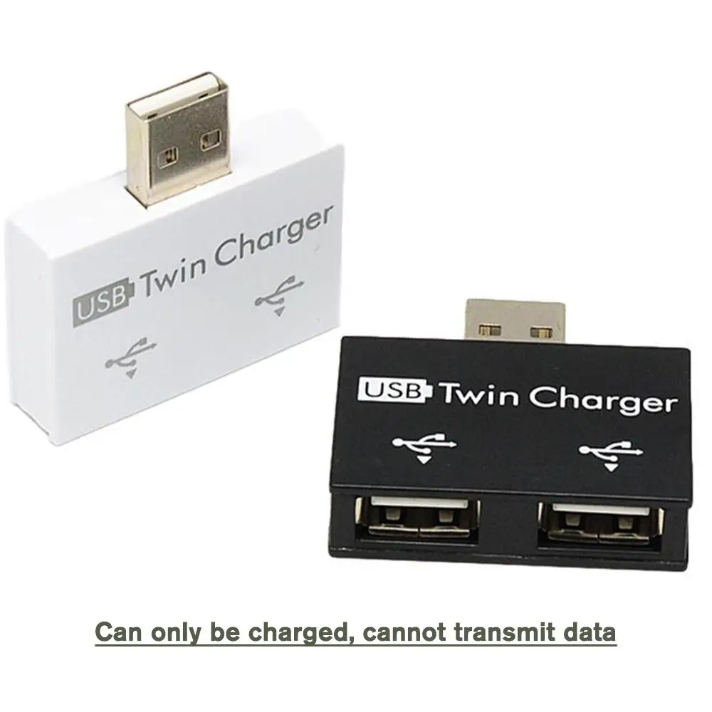 USB 2 In 1 Computer 2 Port Female USB Hub Adapter Converter USB 2.0 Splitter Charging Accessories For Phone Laptop PC B2R5