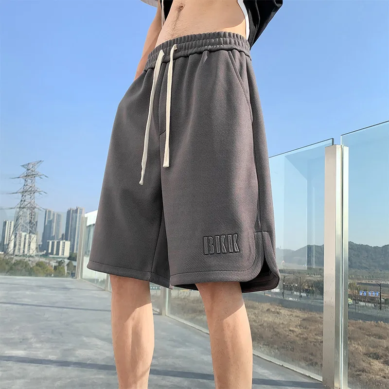 Men's Thin Ice Silk Shorts Korean Fashion Mens Oversized Sanitary Pants Men Outerwear Sports Casual Beach Shorts