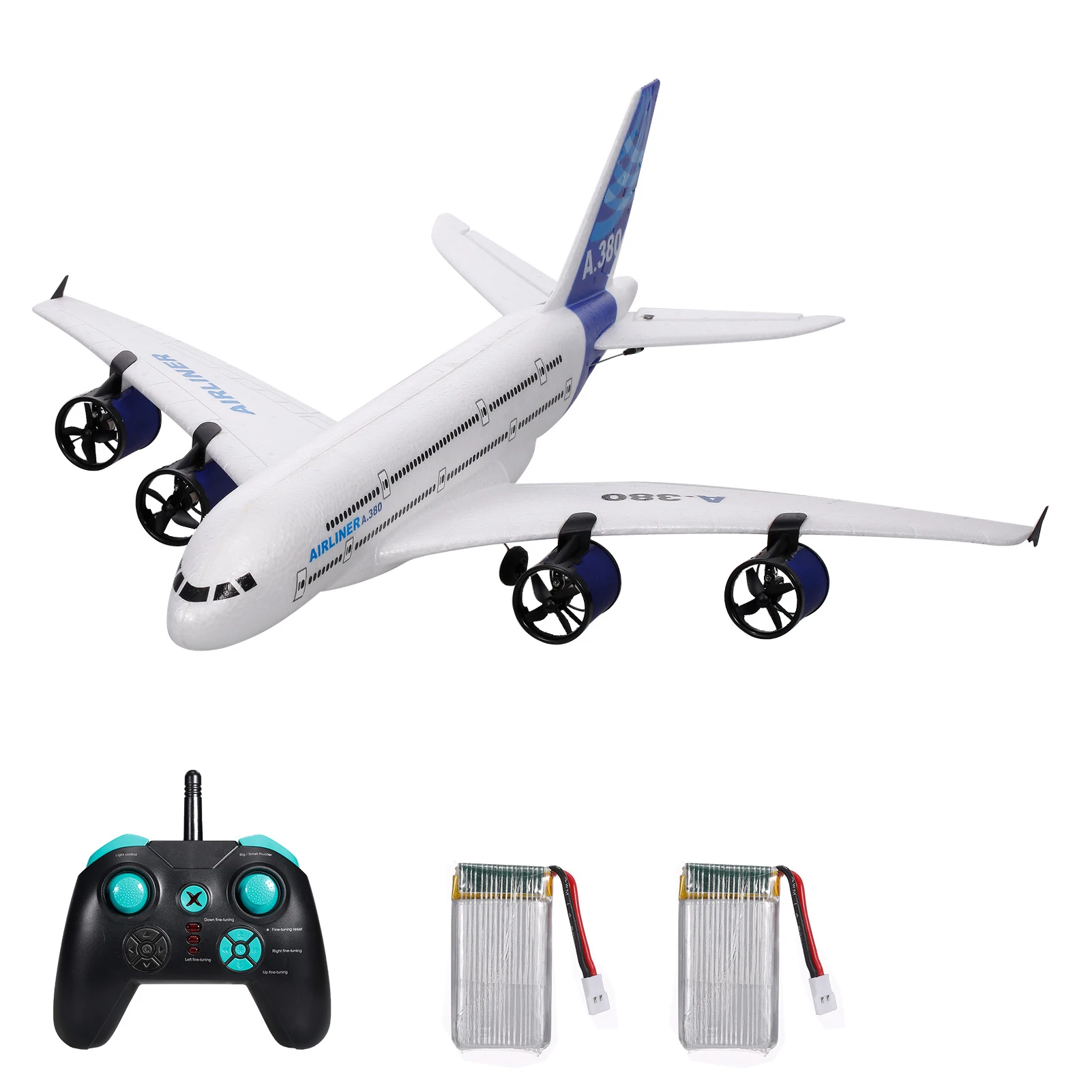 

A380 2.4G RC Airplane Flying Aircraft Glider with LED Searchlight 3CH for Beginner EPP Foam Fixed Wing Airplane Foam Plane Remo