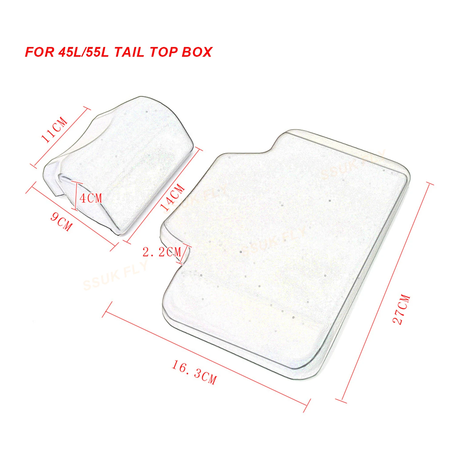 45L 55L Motorcycle Passenger Backrest Back Pad Universal Self-adhesive Shockproof Moto Rear Top Case Box Luggage Cushion