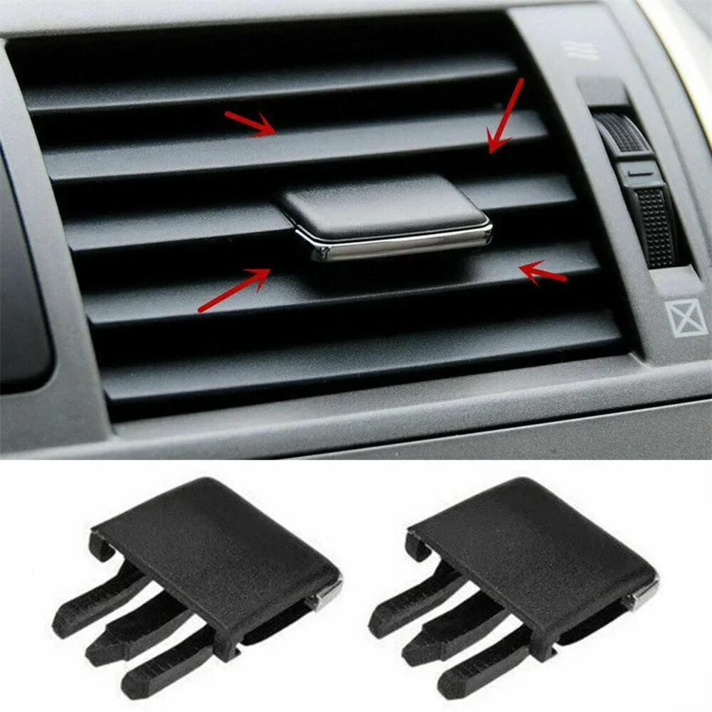 2pcs Car Air Conditioning Vent Outlet Tab Clip Black Louvre Blade Slice Clip For Toyota Corolla Car Center Dash A/c Vents  NEW