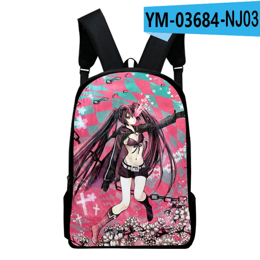 

Harajuku Youthful Black Rock Shooter Student School Bags Notebook Backpacks 3D Printed Oxford Waterproof Boys/Girls Travel Bags