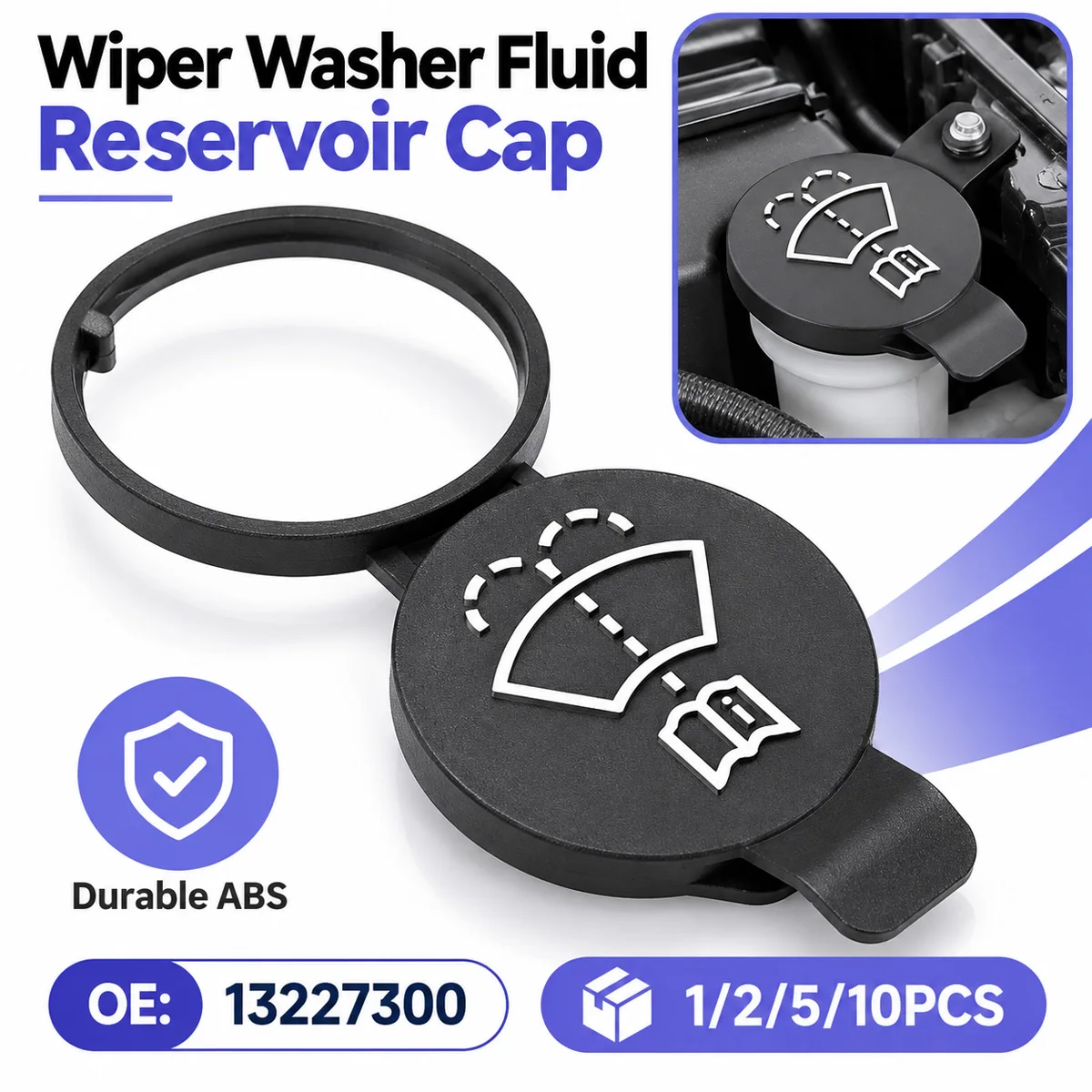1/2/5/10PCS Windshield Washer Fluid Reservoir Cap OE 13227300 Replacement Lid Fit For Cadillac Auto Maintenance Spare Part