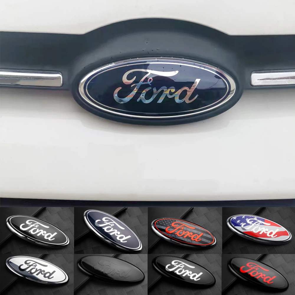 Pegatinas para parrilla delantera y maletero trasero de coche, emblema de Ford, logotipo, insignia para capó, Explorer, EcoSport, Edge, Focus, Mustang, Shelby, Ghia, F-350