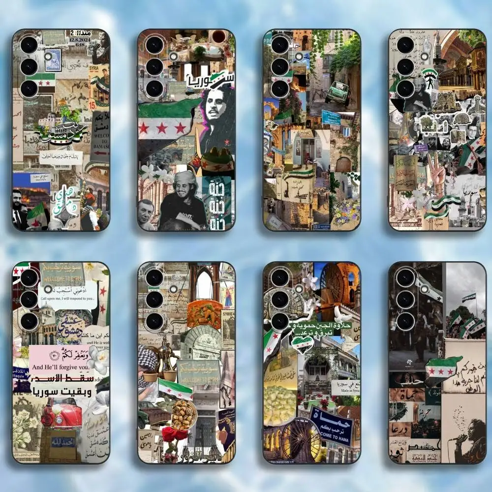 

S-Syrian Revolution Flag Phone Case For Samsung Galaxy A73,A72,A71,A70,A53,A52,A51,Others Soft Black Cover