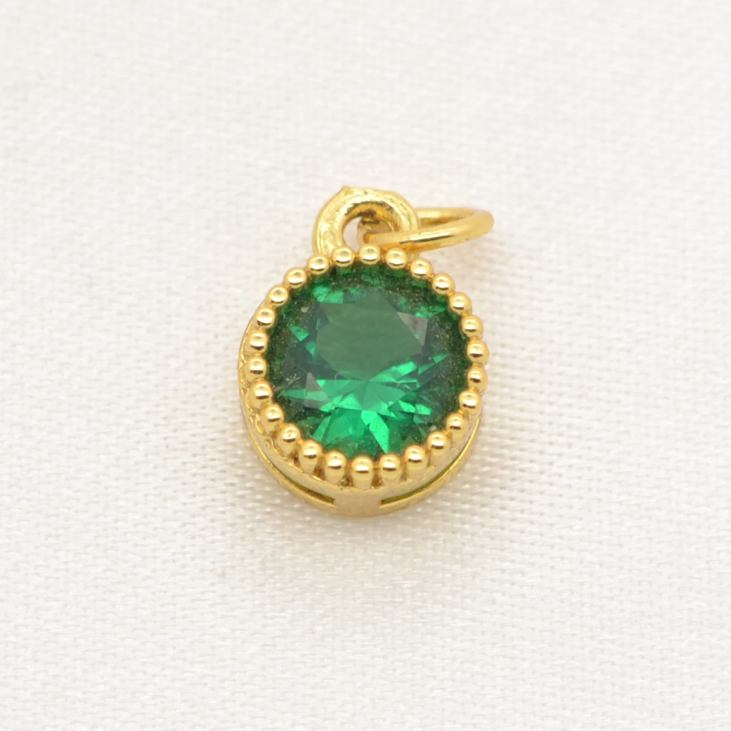 Inlay High Quality Round CZ Charms for Jewelry Making Supplies Mini Fresh Style DIY Jewelry Pendants Necklace Earring Material