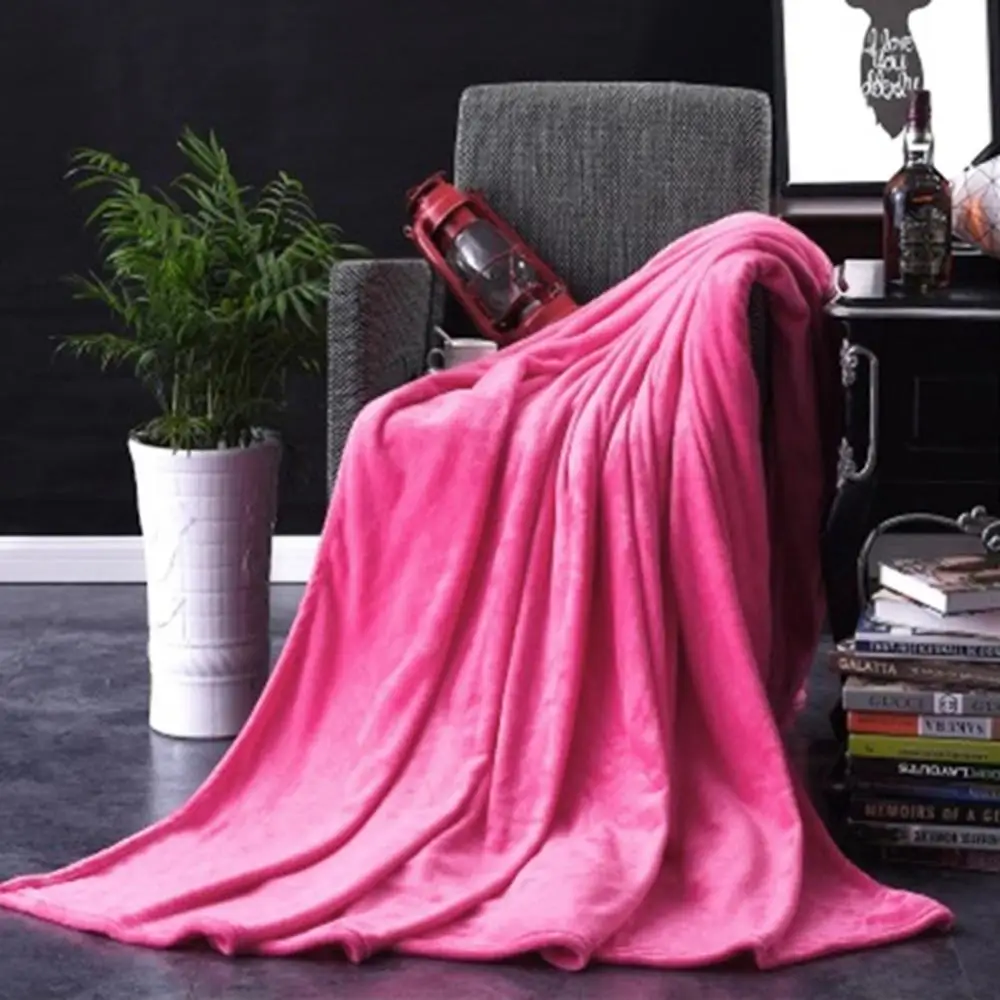 

Throw Blanket Warm Blanket Soft Solid Color 100*70cm Bed Blanket Home Living Room Bedspread Bedding Cover Rug Decoration