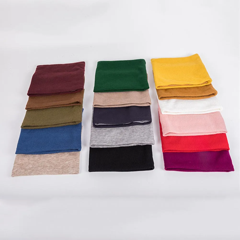 

Thickened Neck Warmer Women Wool Knit Scarf Thermal Winter Outdoor Cold Protection Double Layer Windproof Collar Scarf