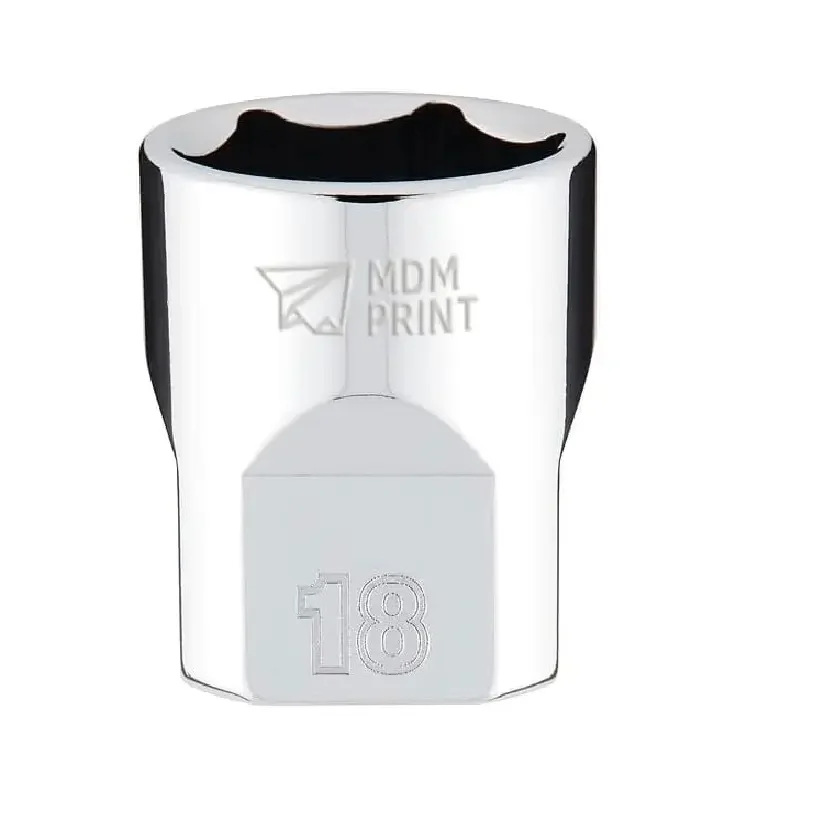 

3/8 in. Drive 18mm Metric 6-Point Socket with FOUR FLAT Sides