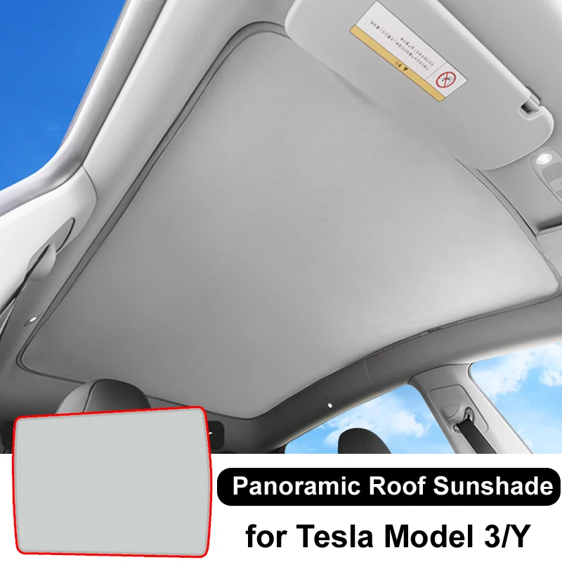 

For Tesla Model Y 3 Glass Roof Sun Shade Model3 Panoramic Sunshade Accessories Skylight Protect Cover UV Heat Blind Shading Kids