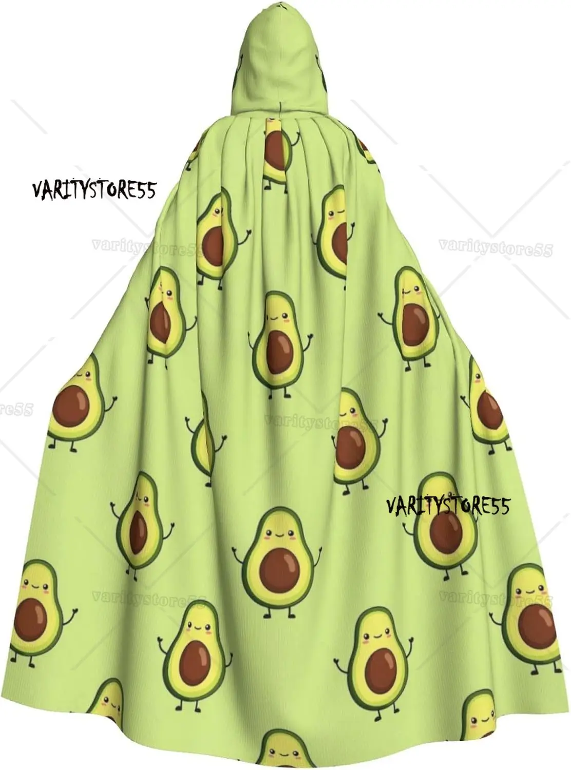 

Avocado Halloween Hooded Cloak Women Men Halloween Cape Wizard Witch Costume
